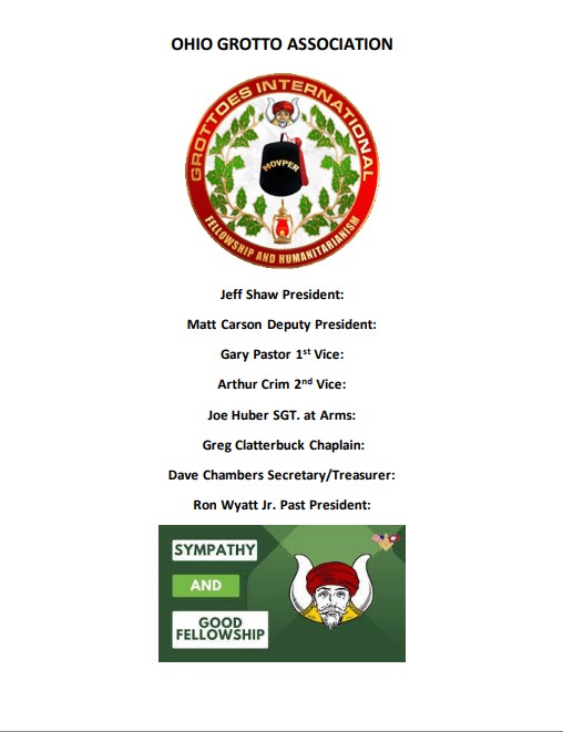 2026 Ohio Grotto Association Officers